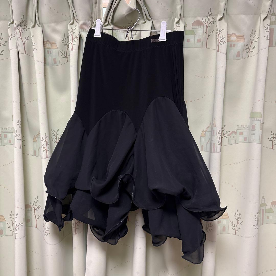 社交ダンス用フレアスカート 黒