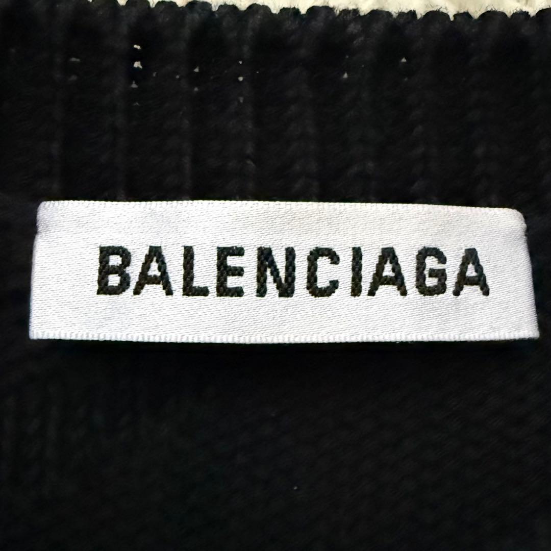 BALENCIAGA バレンシアガ 19AW ロゴジャガードプルオーバーニット