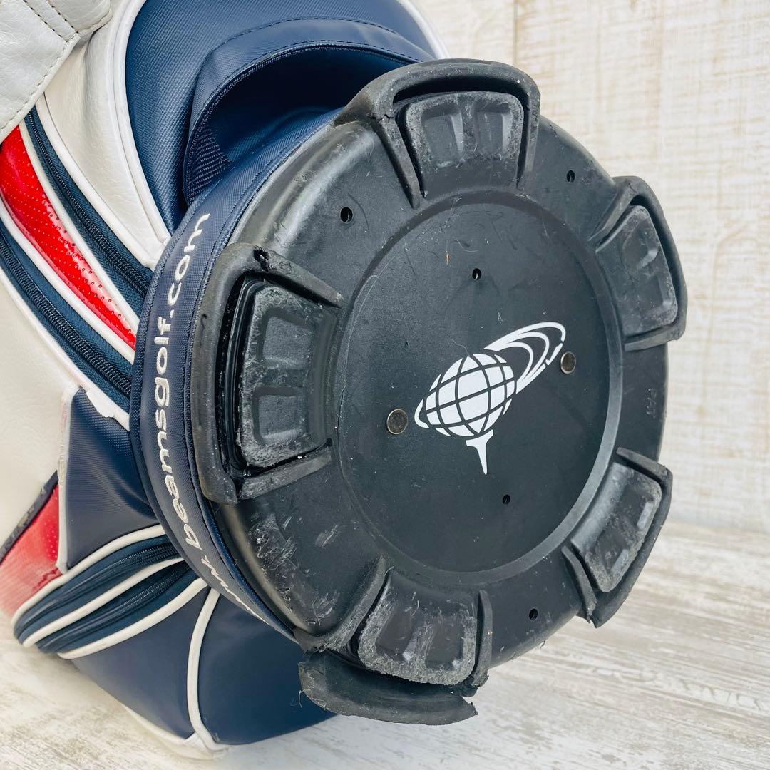 BEAMS GOLF ビームスゴルフ　ツアータイプキャディバッグ　トリコロール柄
