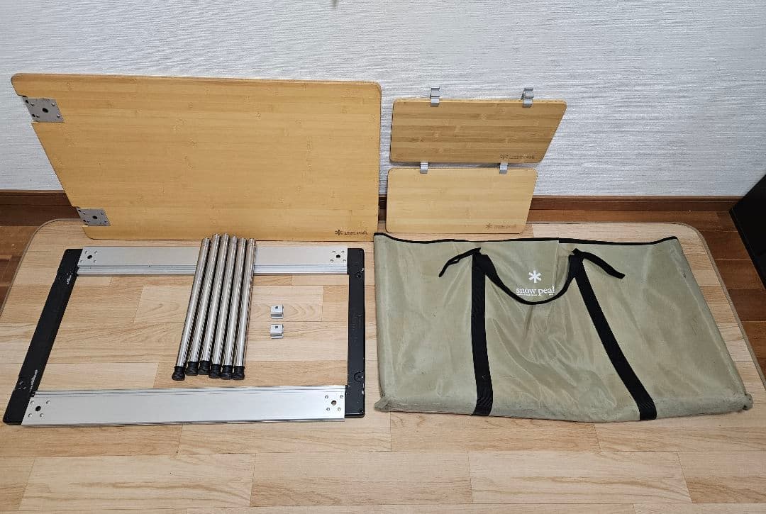 スノーピークIGTフレームアイアンテーブル + マルチファンクションテーブル竹
