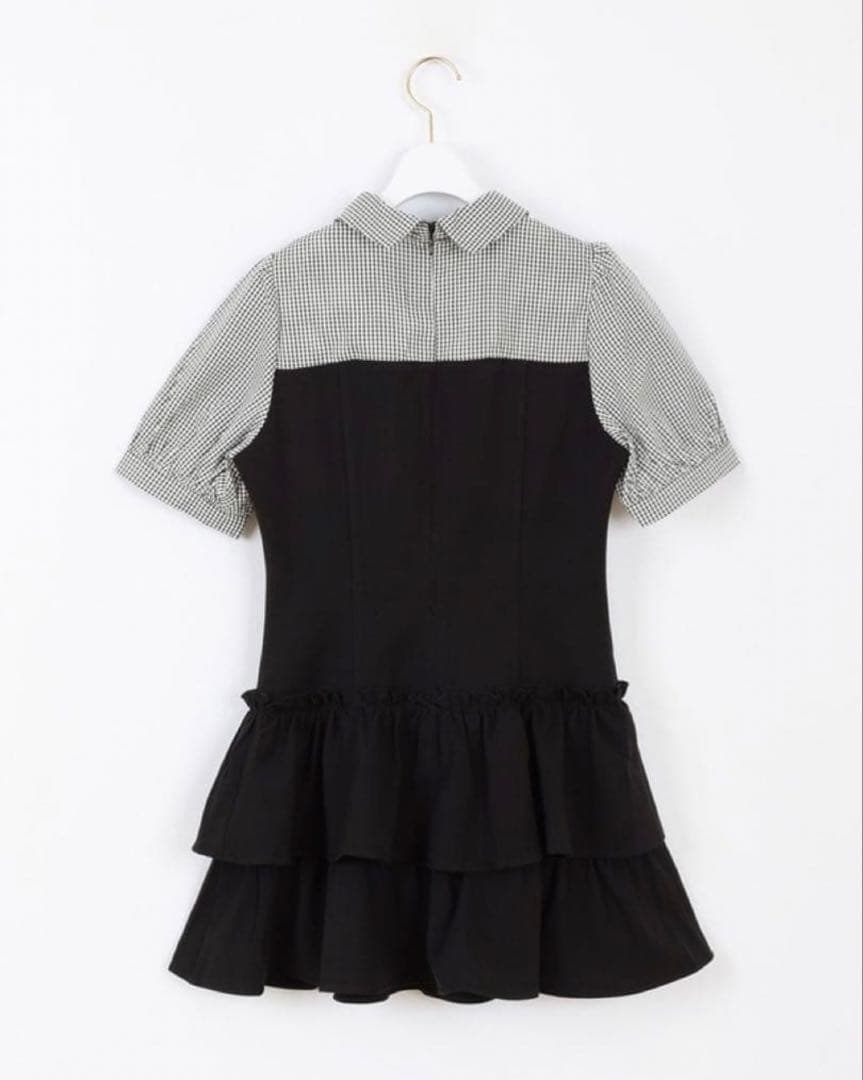 【即完売品】♡ evelyn ドッキングティアードOP ブラック ♡