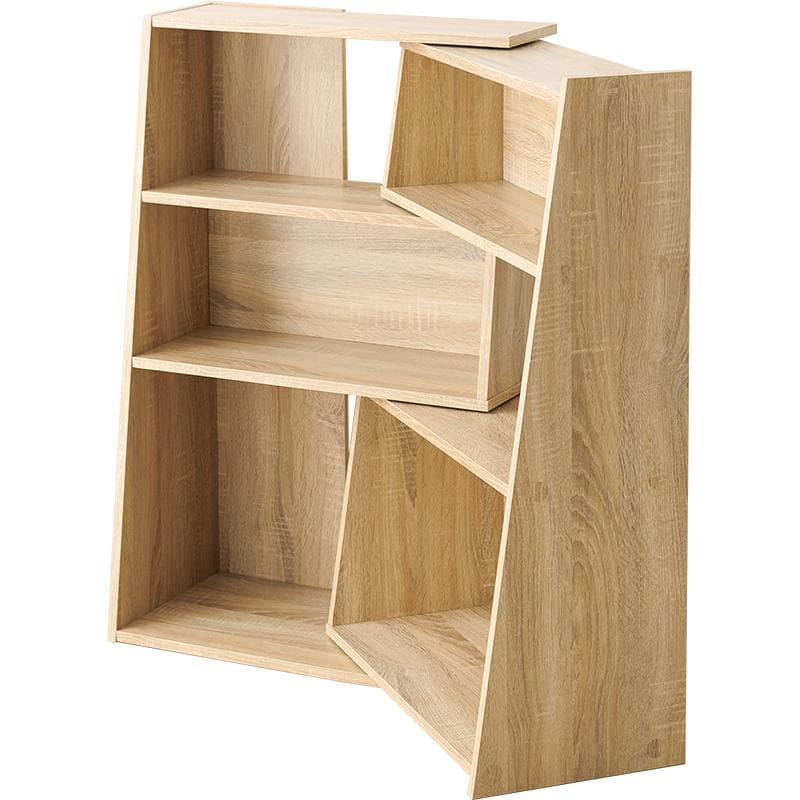 送料無料【新品】伸縮・角度調整可能！変形自在のおしゃれな木目調オープンラック