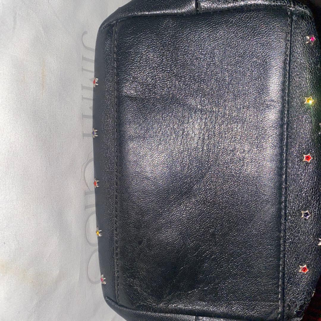 JIMMY CHOO ショルダーバッグ ２way スタッズ ミニサラ レザー