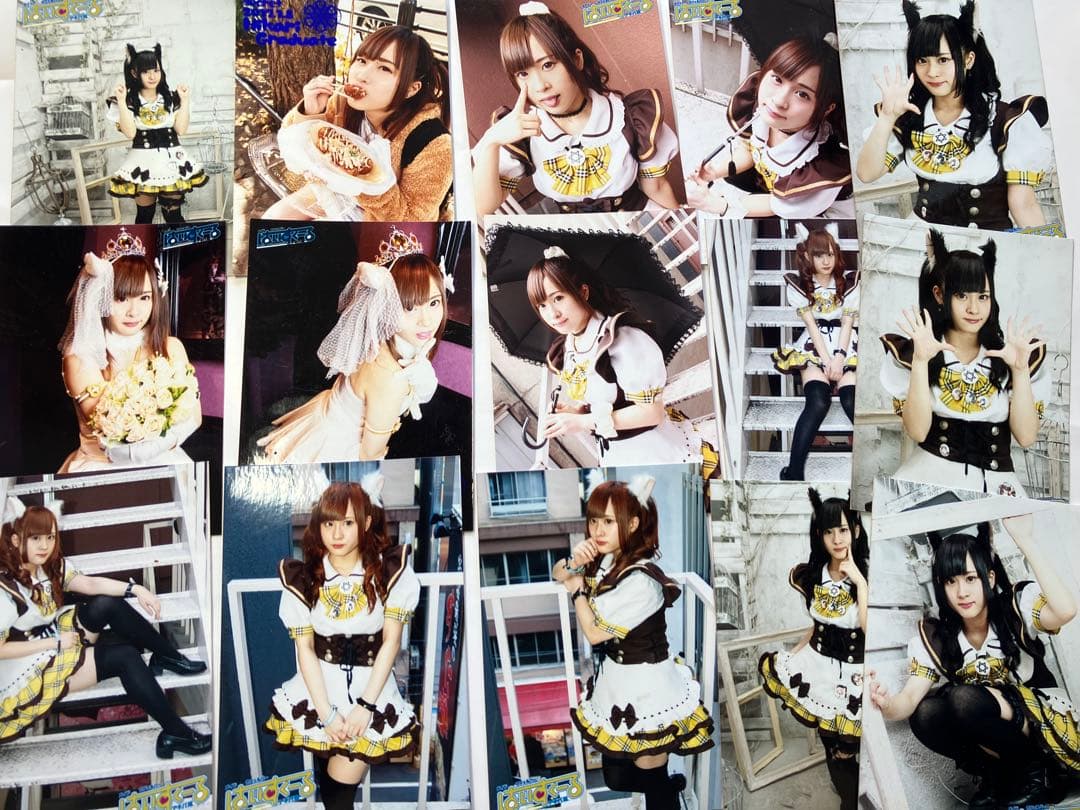 アキバ絶対領域のひかりさんのチェキ25枚&ブロマイド15枚セット