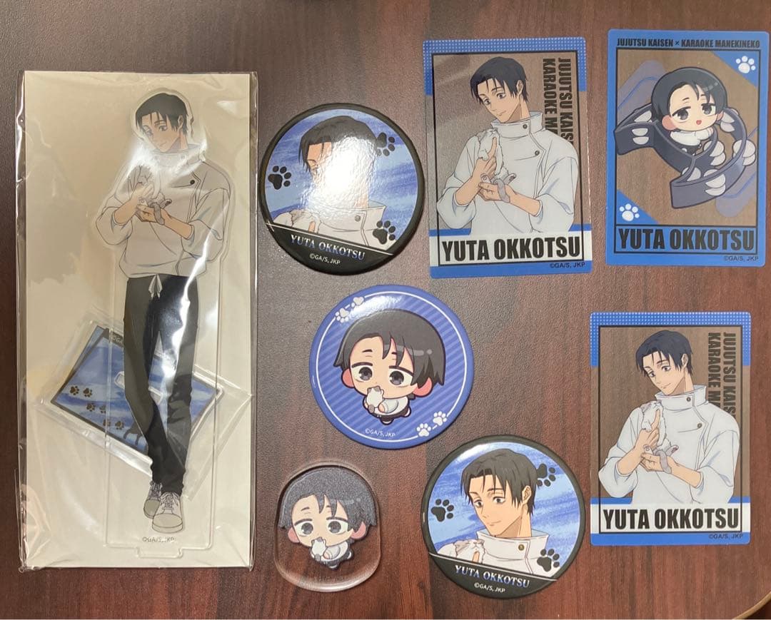 呪術廻戦　まねきねこ　乙骨憂太　缶バッジ　クリアカード　アクリルスタンド