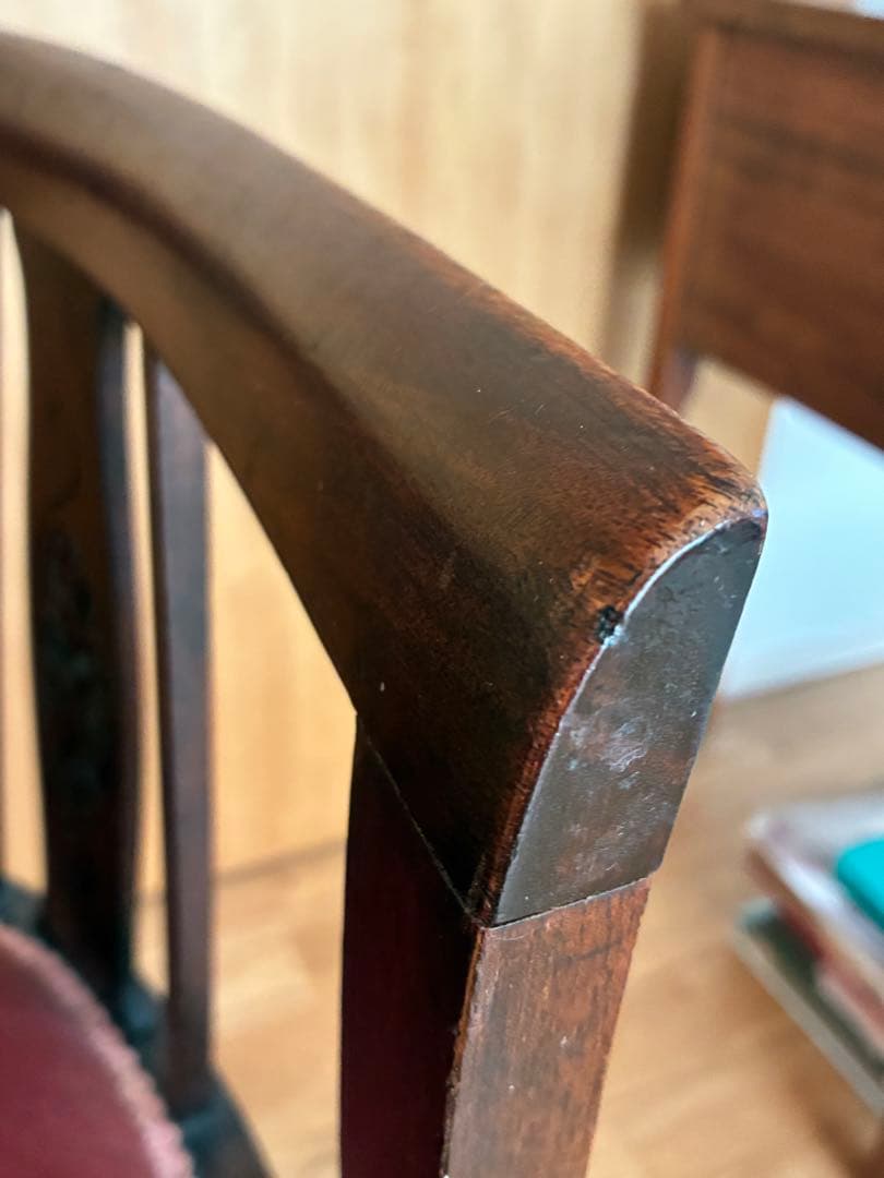 英国アンティーク ドール用イス◆マホガニー製 チェア