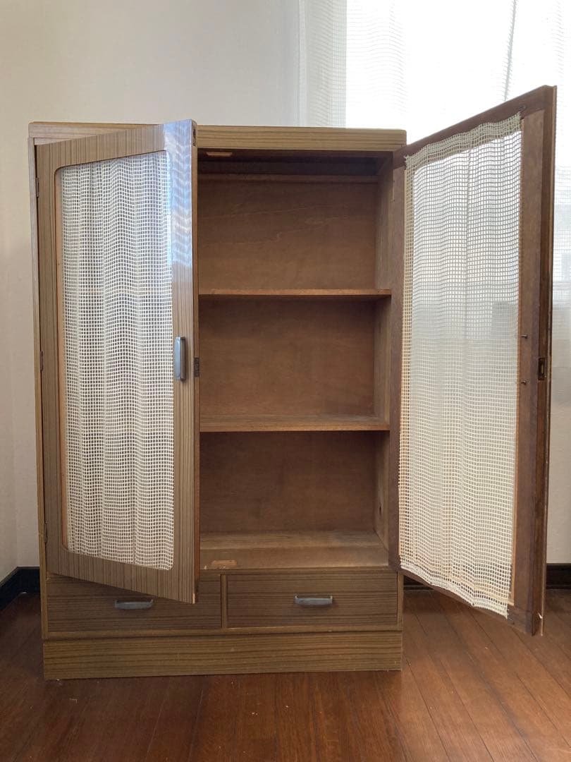 昭和レトロ書棚　本棚　アンティーク家具　古民家