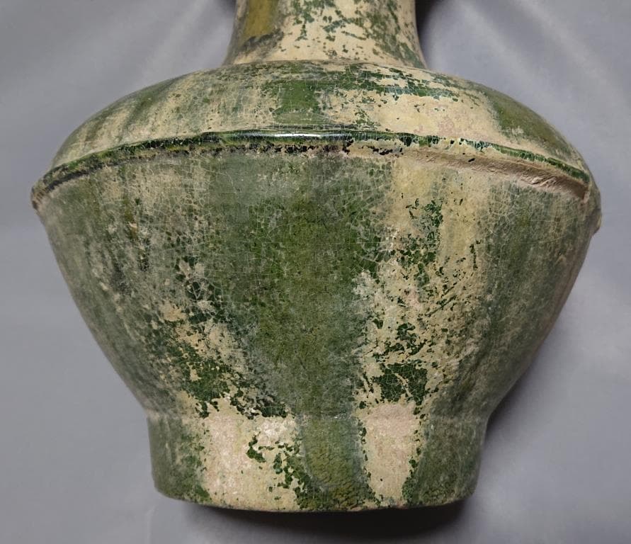 コレクター収集品　東漢時代　緑釉　大壷（31cm）