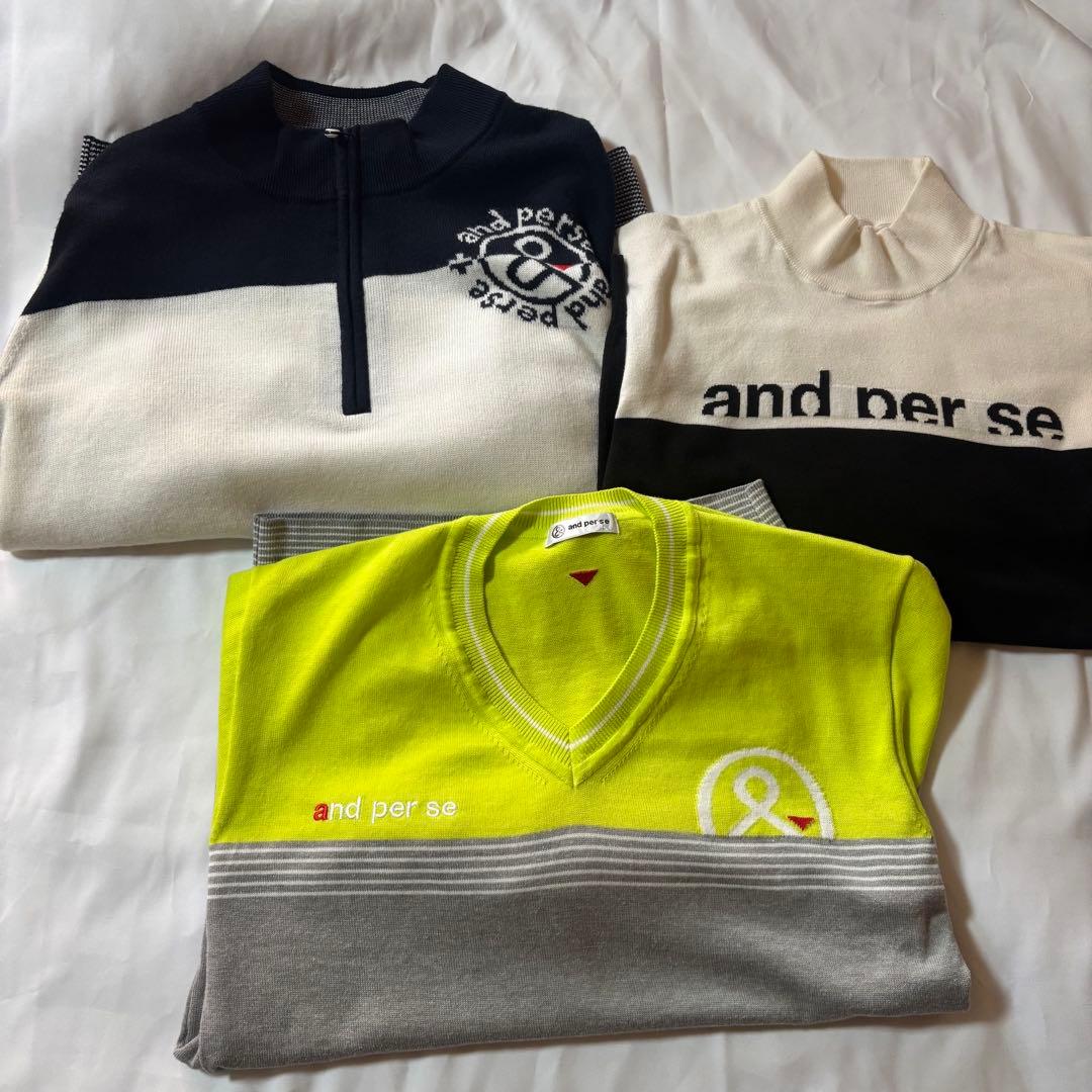 and per se ニットセーター　3着セット　アンパスィ