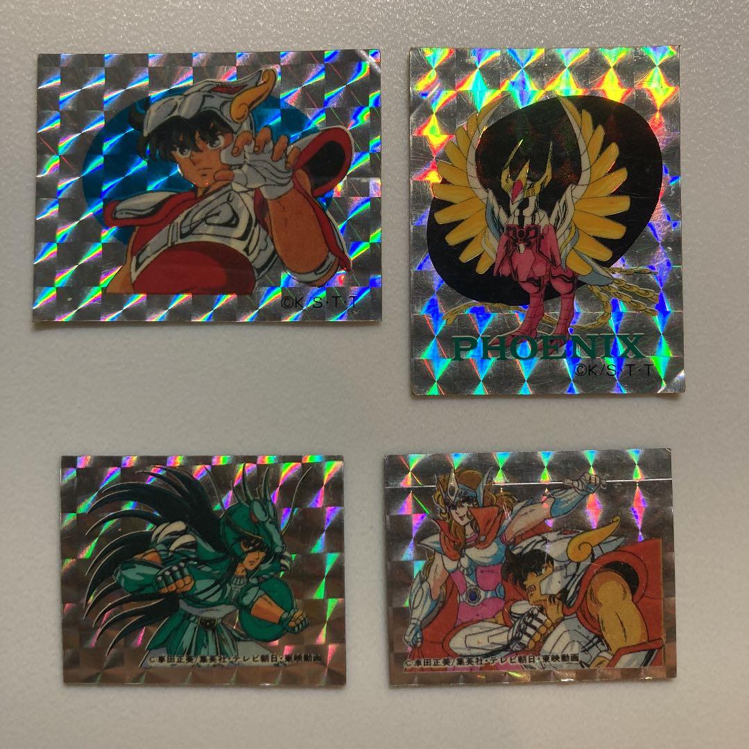 (おまけ4点付き) 聖闘士星矢　アマダ　駄菓子屋シール　プリズム16枚　キラ