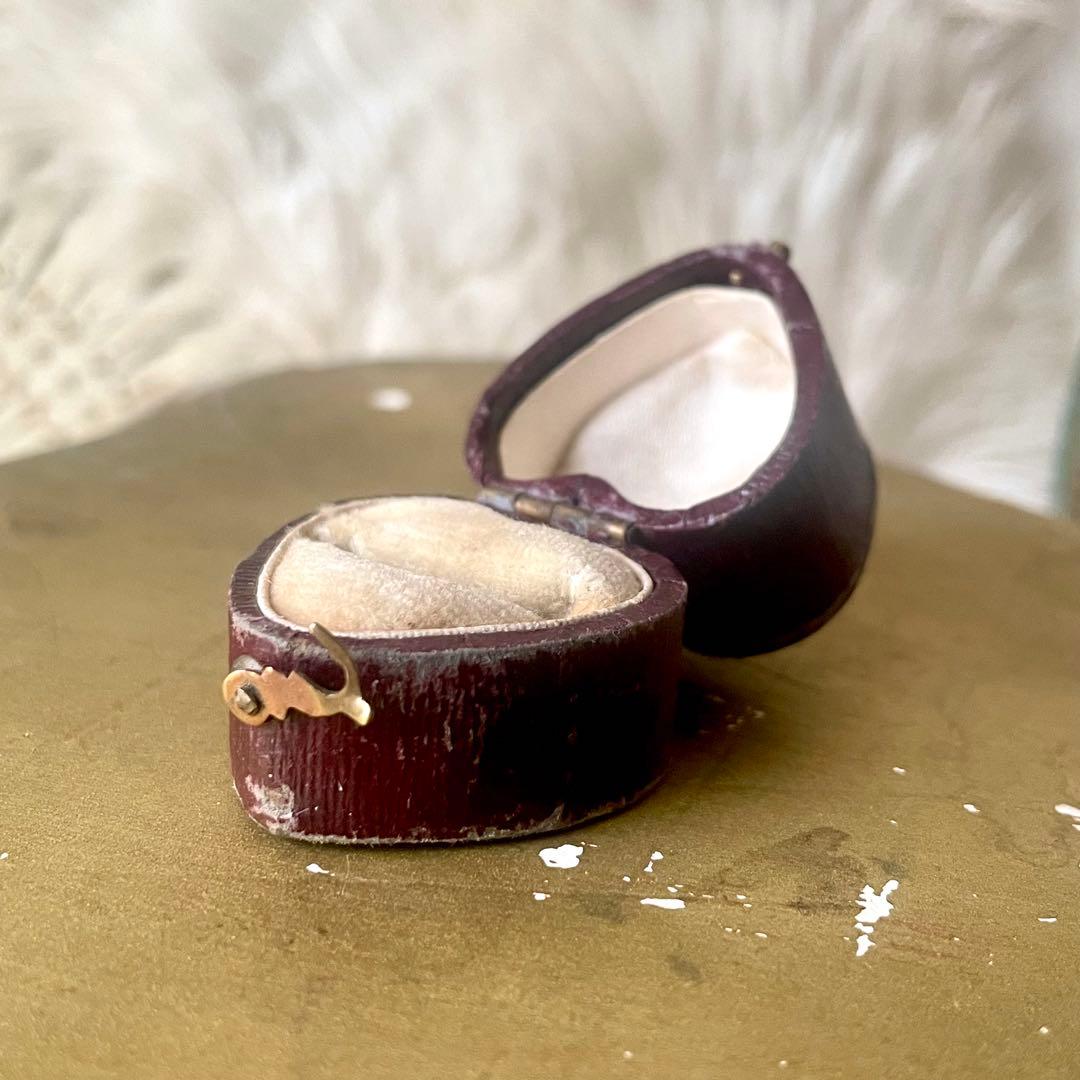 ハート型リング用ジュエリーボックス　アクセサリーケース　指輪フランスアンティーク