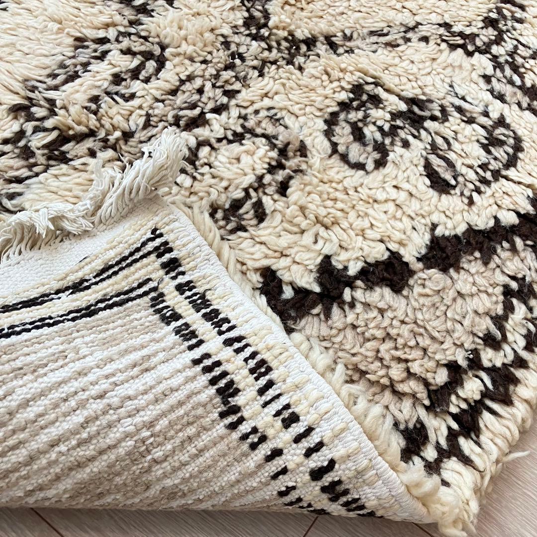 レア✳︎モロッコラグ　ミルキー　ブラウンチョコ　メダリオン　トルコヴィンテージラグ