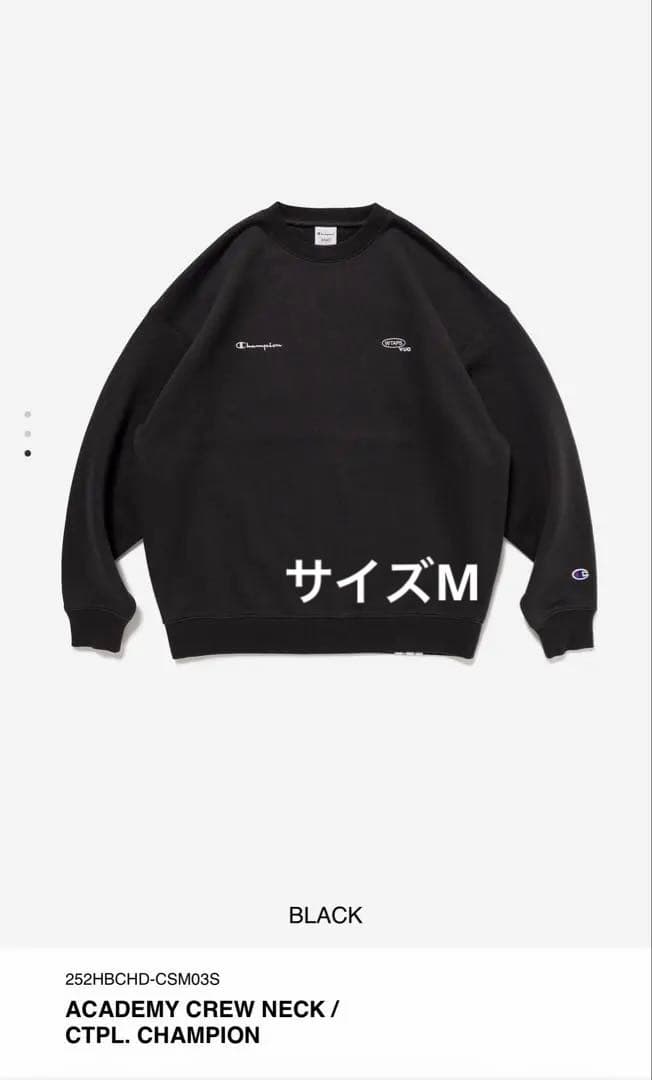 サイズM WTAPS Champion Crew Neck black