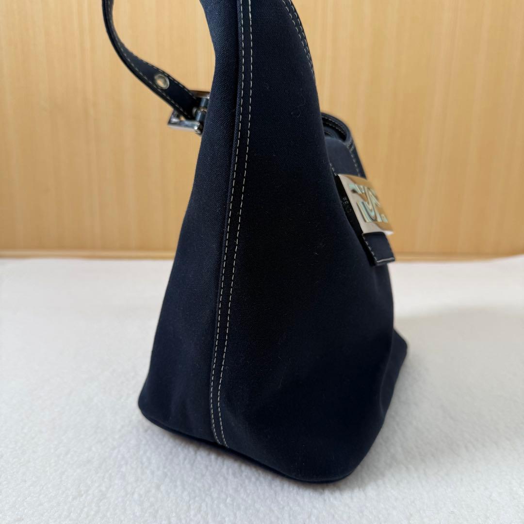 Fendi フェンディ デニム ハンドバッグ ネイビー マンマバケット