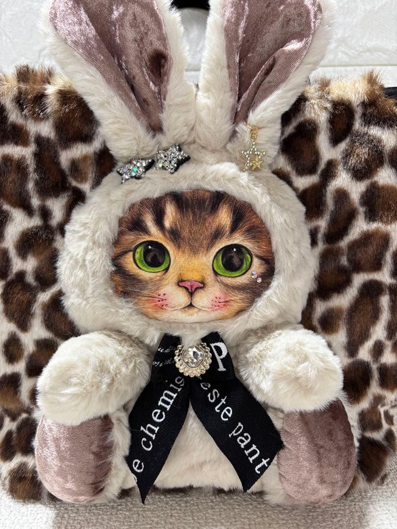 う*ん様 コヤンイサムチョン　サイドファスナーバッグ　サンダーちゃん　ヒョウ柄