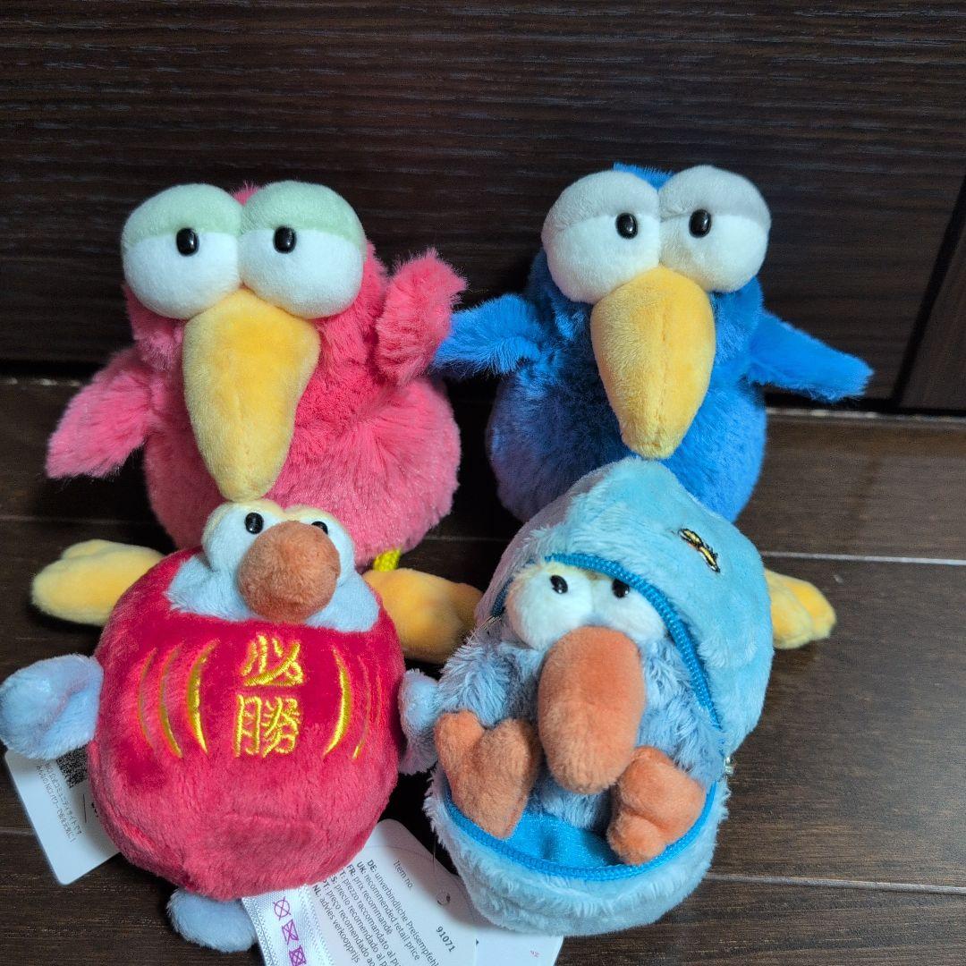 NICI　ハチドリぬいぐるみ　15cmだるま＆たまご