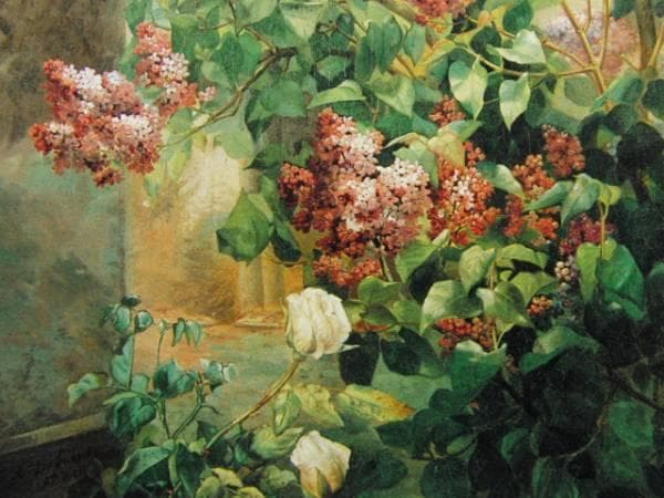 A・デリュ、ライラックの庭、超希少額装用画版、新品額装付