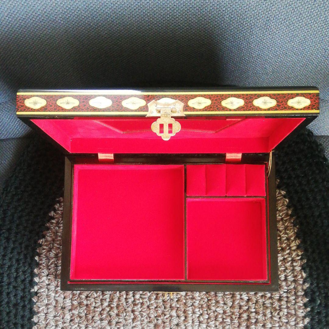 最終値下げ　中国骨董【新品未使用】中国名貴漆器　唐物二段化粧箱