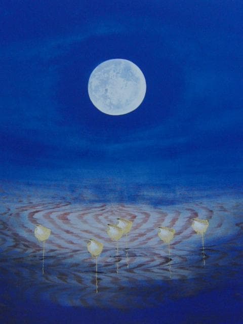 中野嘉之、流紋、希少な画集より、新品高級額装付、状態良好