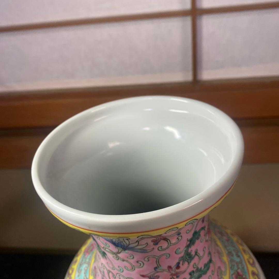 中国古玩色絵花瓶36cm20cm