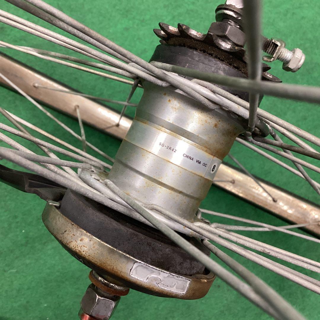 ステンレスリム　後輪 26インチ 内装3段 ローラーブレーキ 電動アシスト自転車