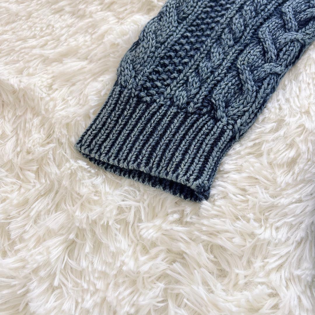 デニムアンドサプライ　ラルフローレン　ケーブルニット　メンズ　L 美品　セーター