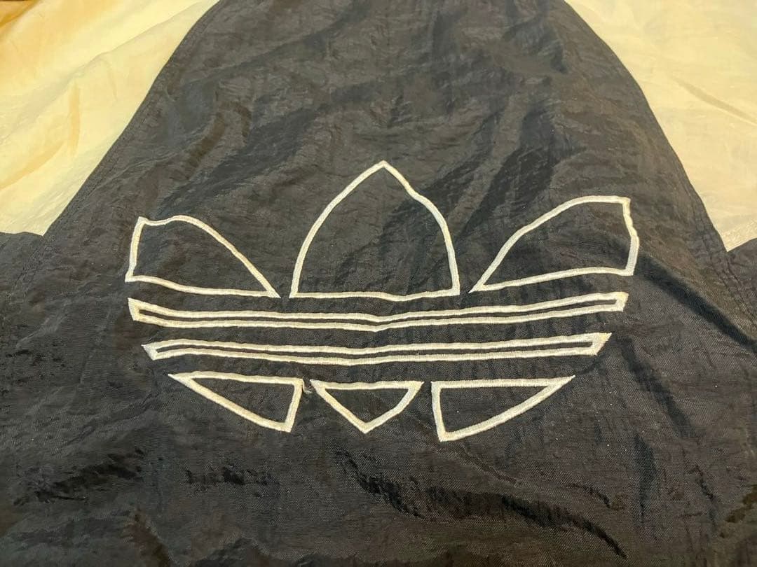 old adidas 古着 80s 刺繍ロゴ 中綿アウター 黒ジャケット 常田