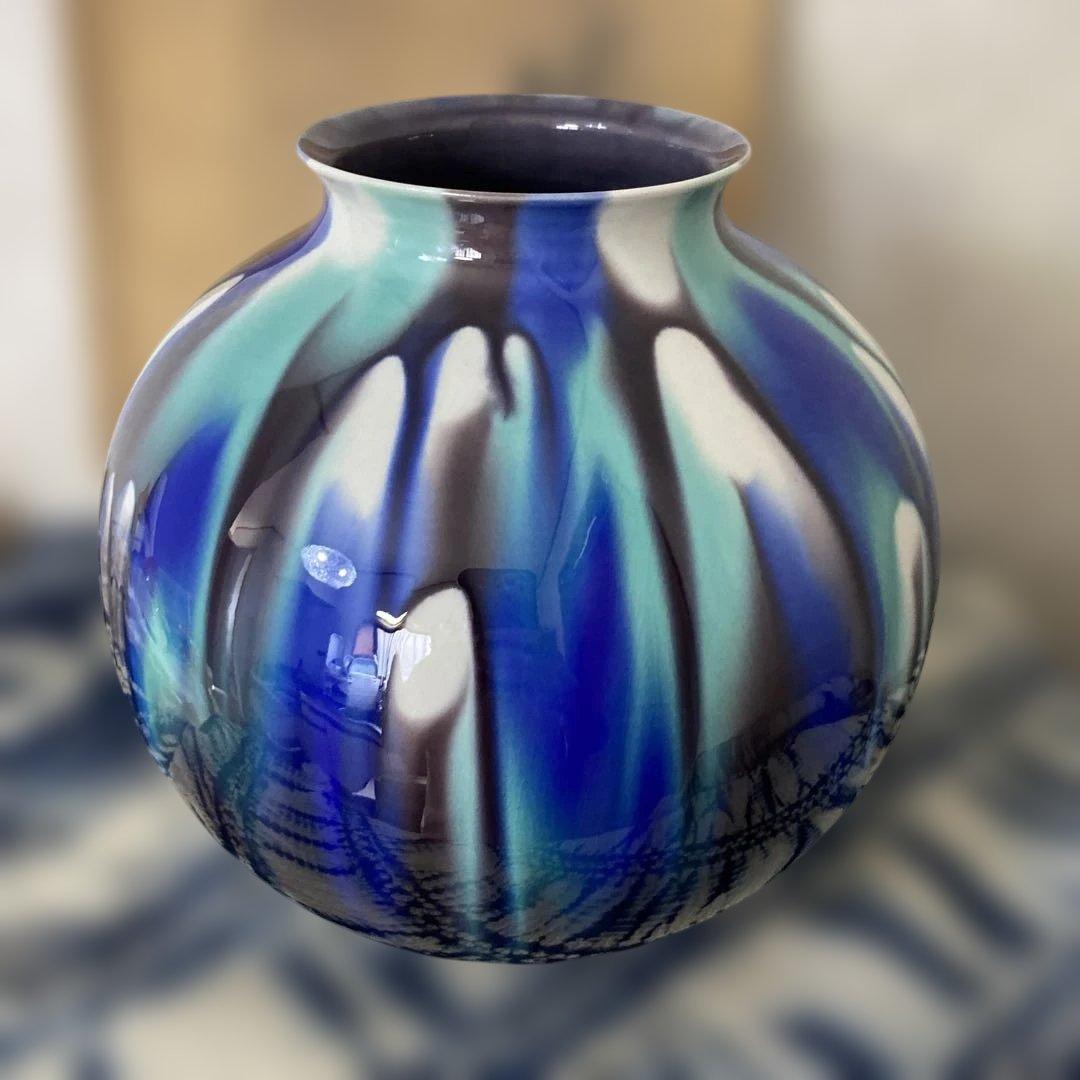 人間国宝　徳田八十吉　正彦　花瓶