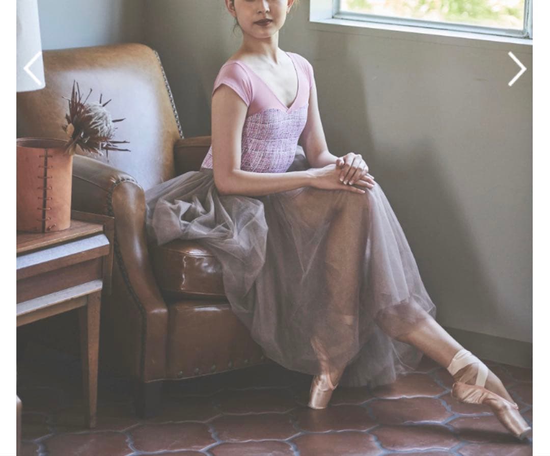 stina スティナ　レオタード　復刻版　ツイード　ピンク　M バレエ