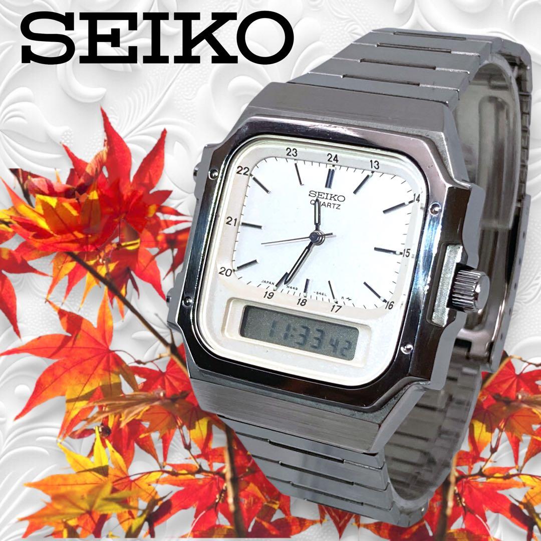 Ⴤ1359 ꕤ極美品 SEIKO アナデジ 時計 ヴィンテージ品 3針 アラーム