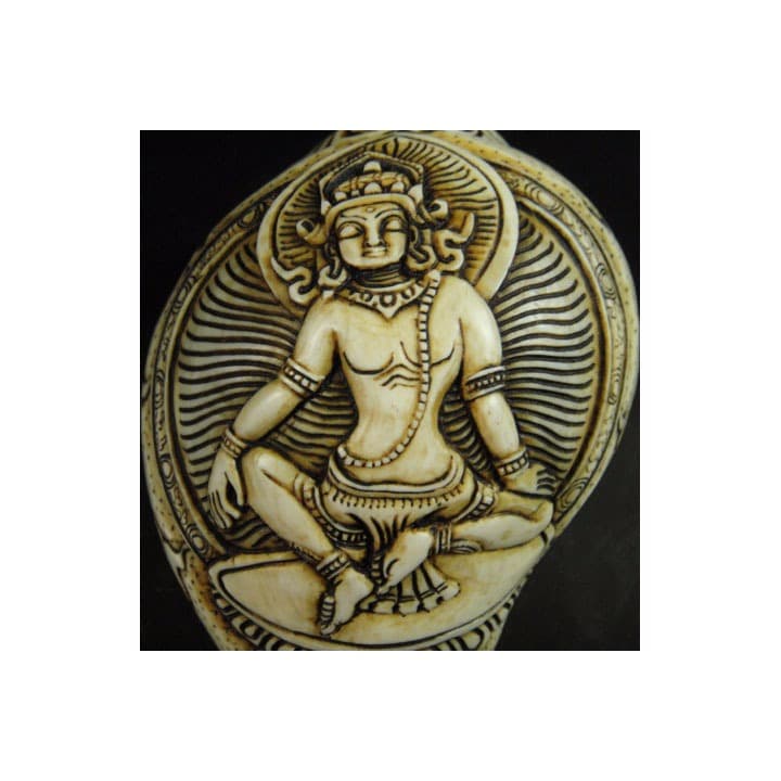 ◆チベット密教法具　法螺貝（シャンカ）・インドラ（帝釈天）