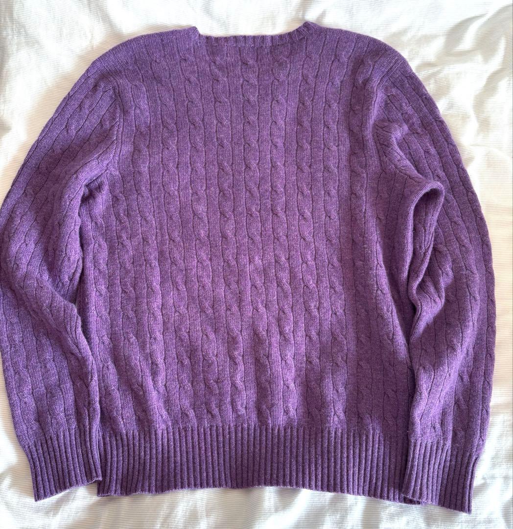 美品　Polo by ralph laurenカシミヤ ケーブルニット セーター