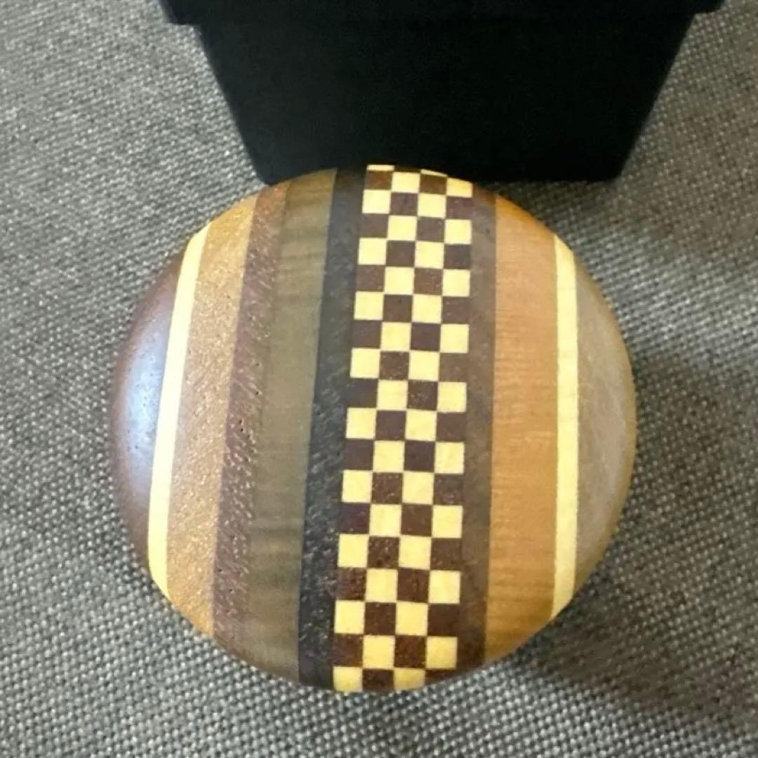 【茶道具】【棗なつめ】【送料無料】箱根寄木細工中棗露木工房作（紙箱）