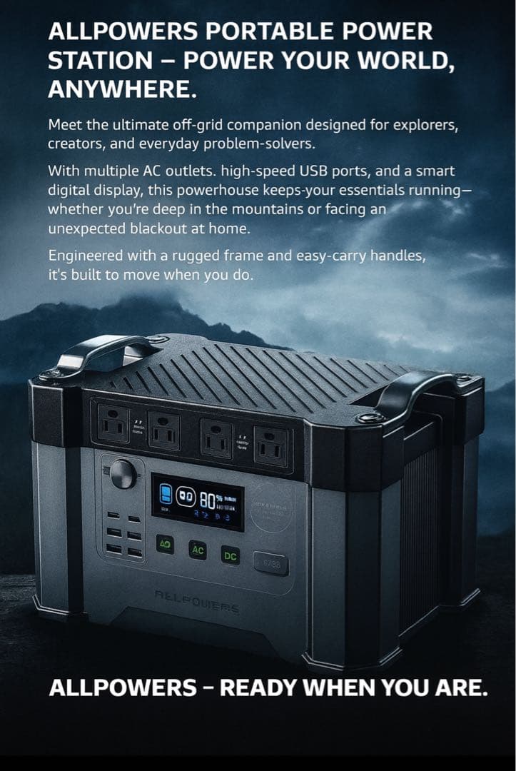 ALLPOWERS S2000 ポータブル電源 2000W