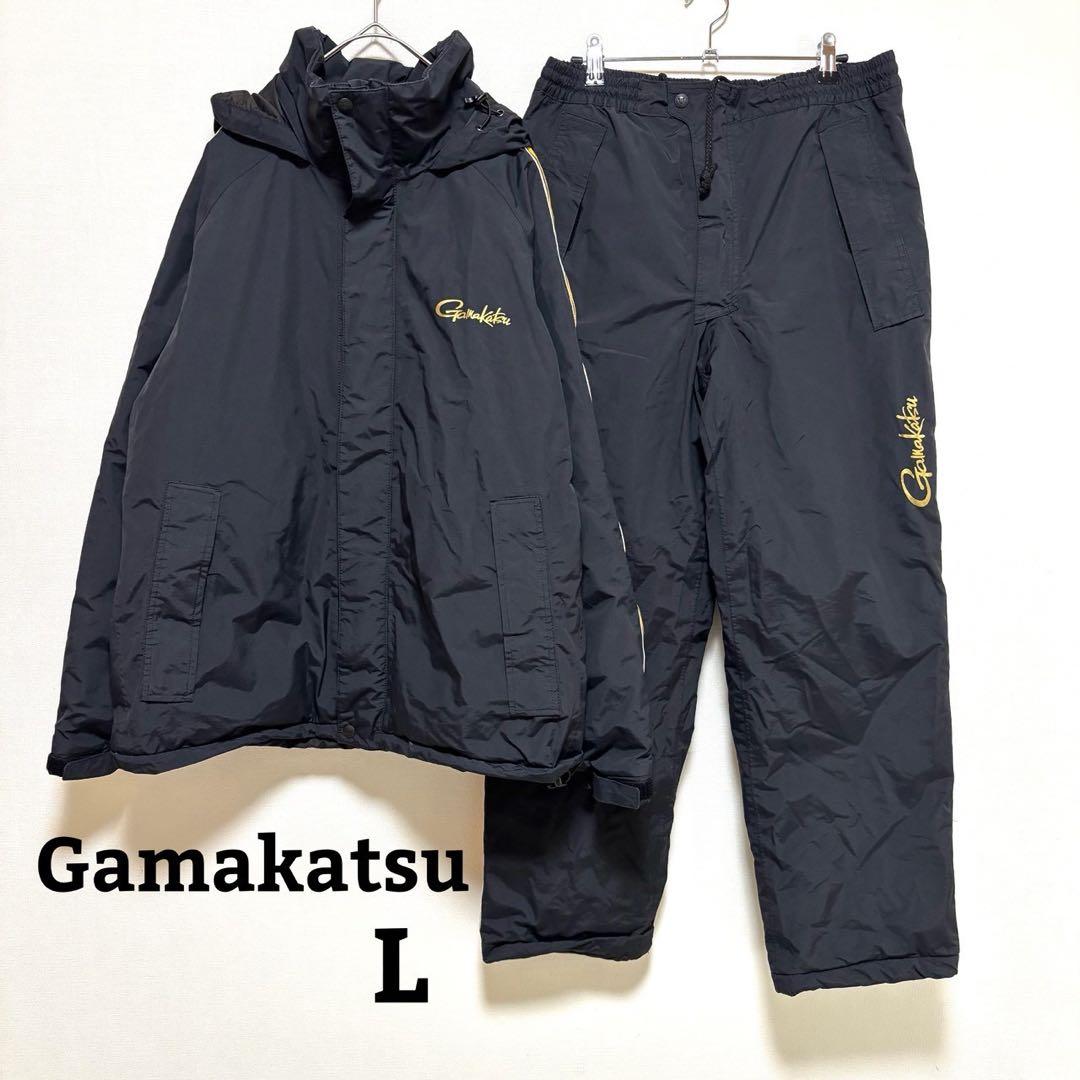 Gamakatsu ウィンドブレーカー ブラック 黒 L ジャージ 上下セット