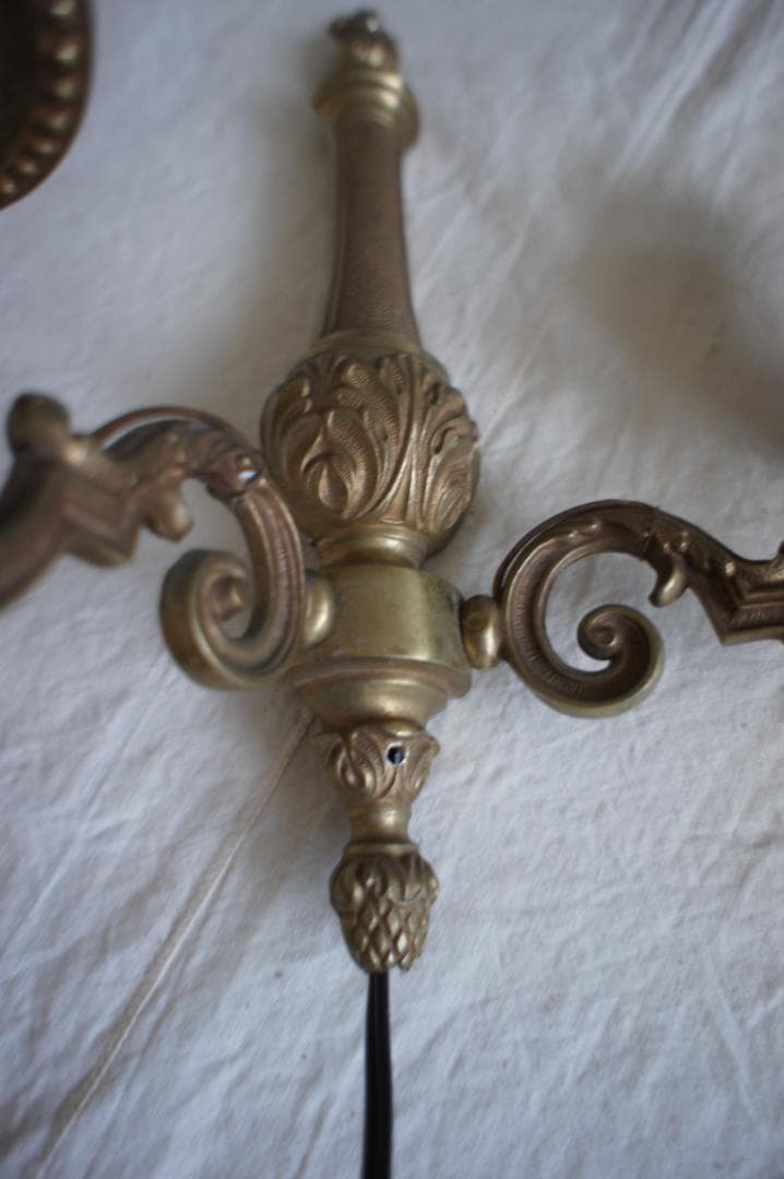 2灯ウォールランプ　キャンドル　 ブロカント　フランス　アンティーク