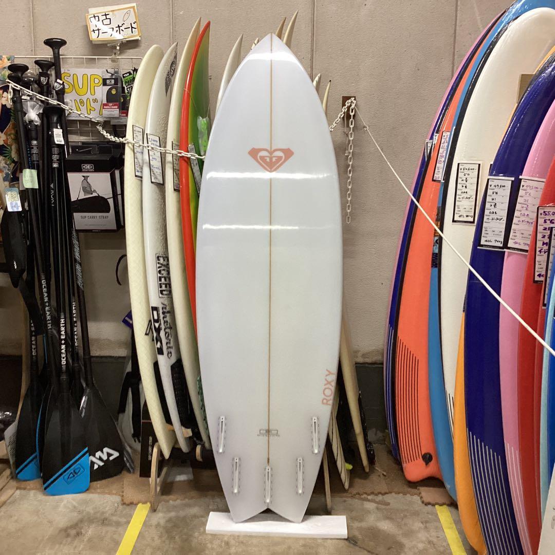 新品女子に大人気ROXY183cｍ6’0テイクオフ楽々フィッシュ展示品格安白