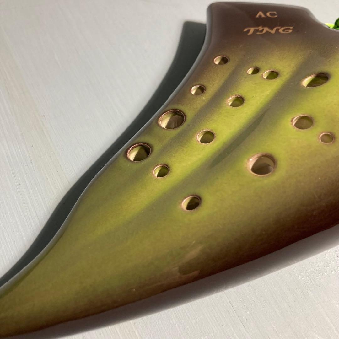 【新品未使用】TNGオカリナ トリプル アルト C管 グラデーショングリーン