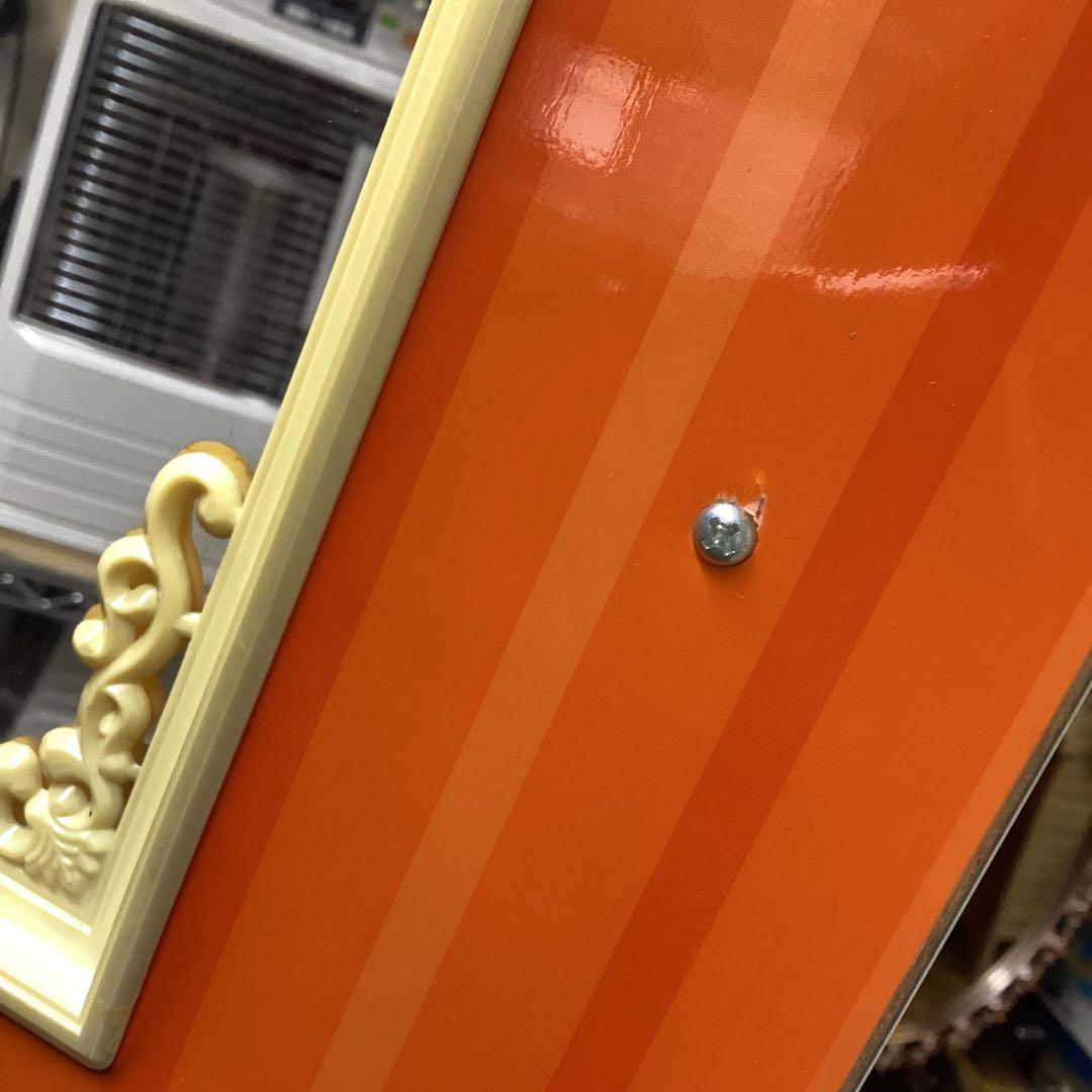 昭和レトロ 本棚 引き出し4段 レトロポップ 食器棚 飾り棚 シェルフ オレンジ