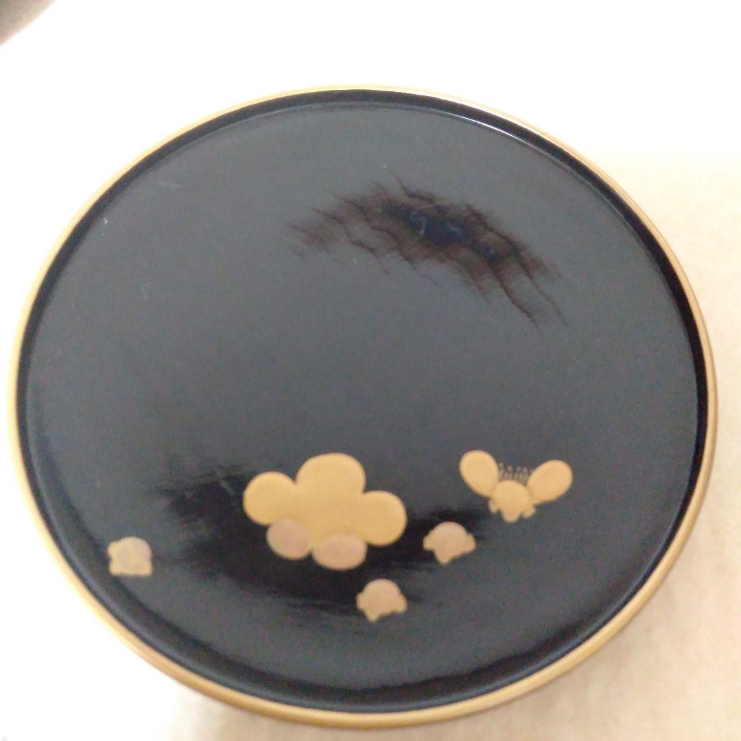 松竹梅蒔絵入　木製茶台十客