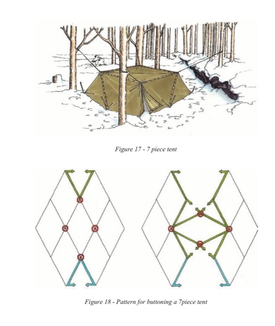 【軍幕屋】希少★ノルウェー軍テント★ボタンロスなし美品★4枚組★ポール8本付