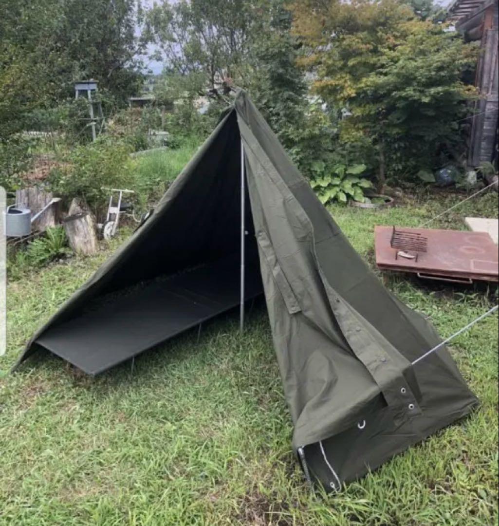 【軍幕屋】希少★ノルウェー軍テント★ボタンロスなし美品★4枚組★ポール8本付