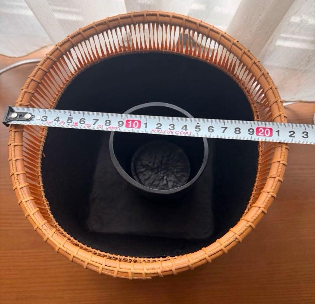 【未使用品】茶道具 炭道具　竹秀斎　淡々斎好写　清風篭 清風籠　炭斗 花入