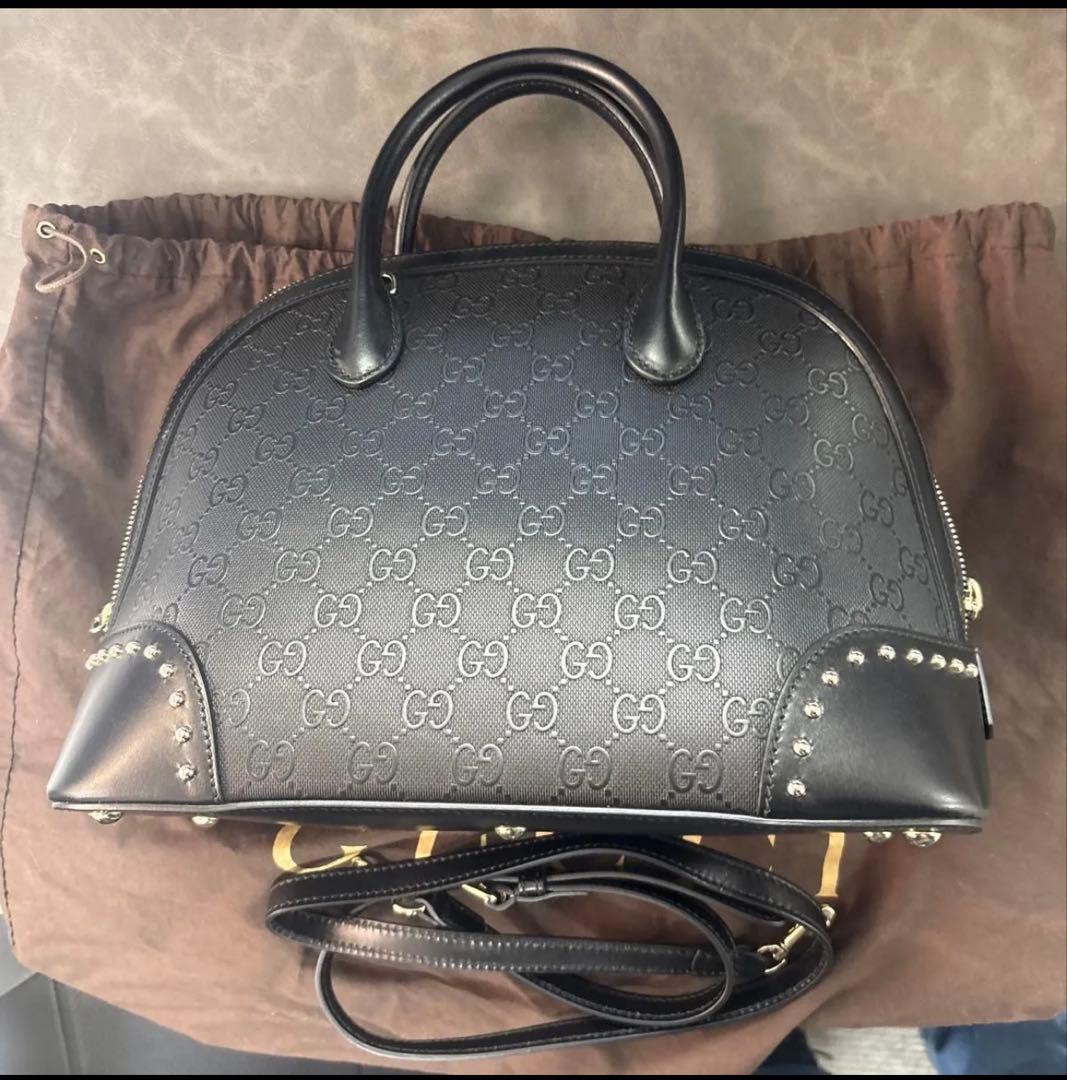 GUCCI グッチ ハンドバッグ レザー 黒