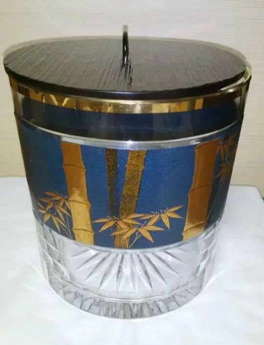 【しろくま】水指 ガラス 漆器　吉田華正作