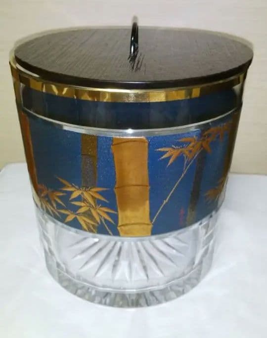 【しろくま】水指 ガラス 漆器　吉田華正作