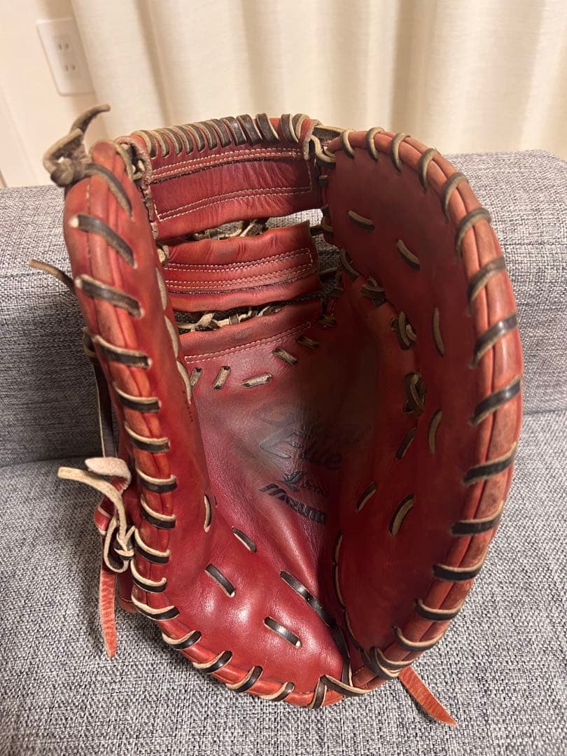 Mizuno グローバルエリート 軟式グローブ ファーストミット 赤茶