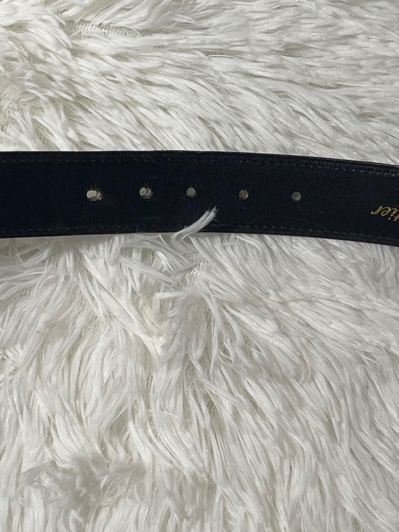 カルティエ must de Cartier 本革　レザーベルト 黒 ゴールド金具