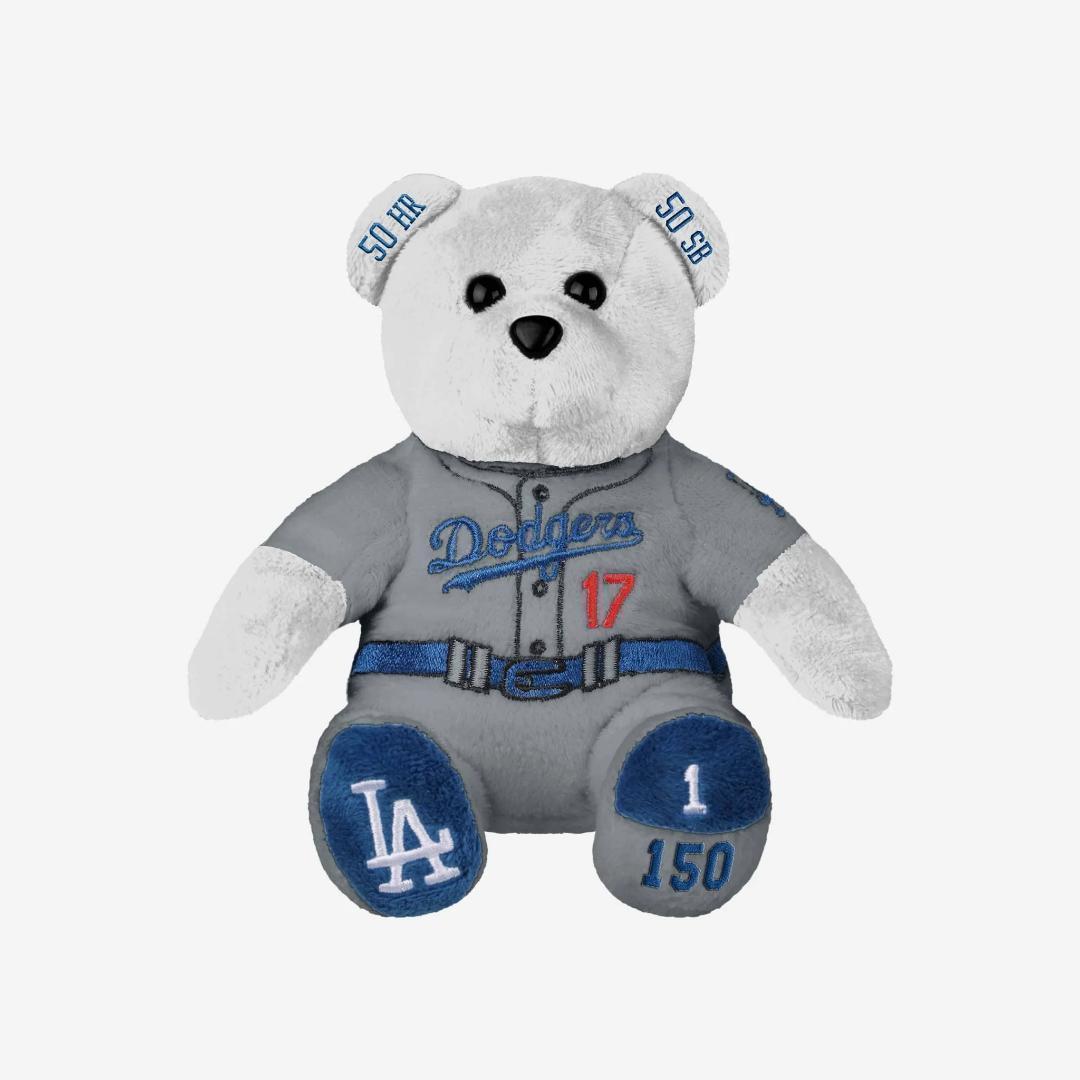 【大谷翔平/50本塁打＆50盗塁/クマ/ぬいぐるみ】ドジャース/白/150個限定