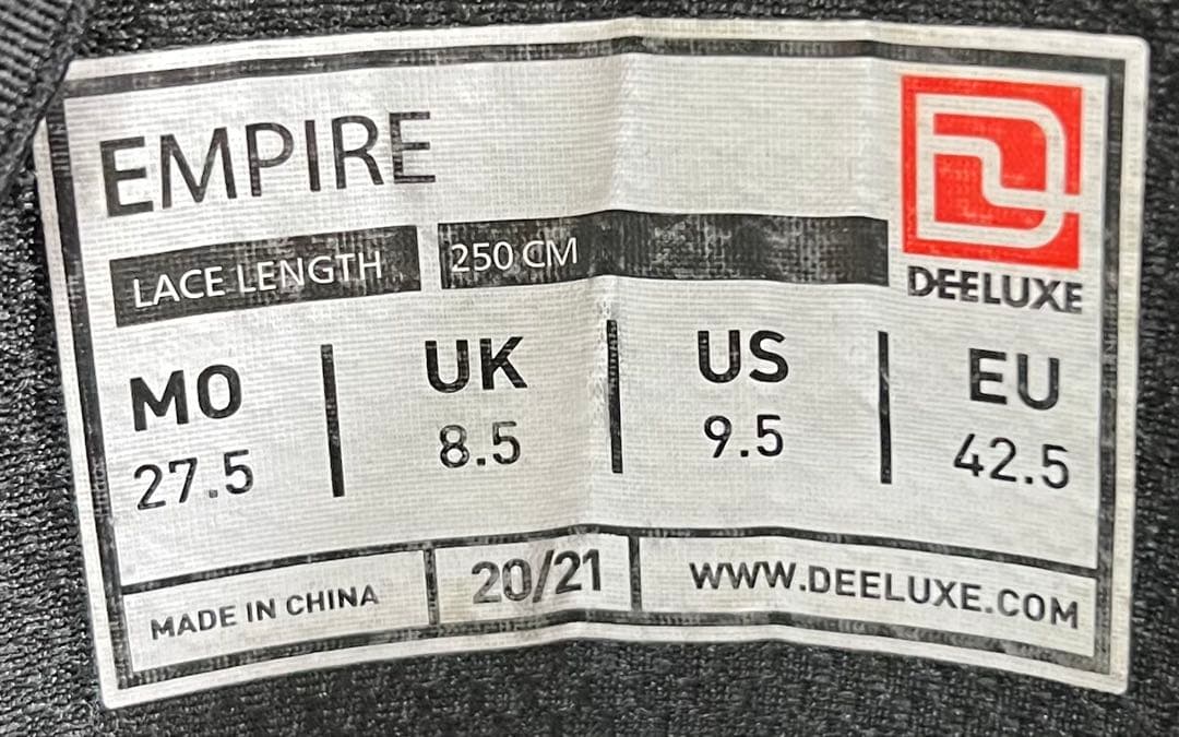 【即日発送】スノボブーツ　DEELUXE EMPIRE エンパイア 27.5cm